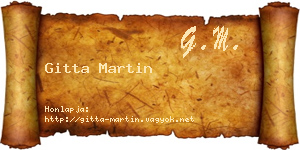 Gitta Martin névjegykártya