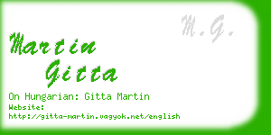 martin gitta business card